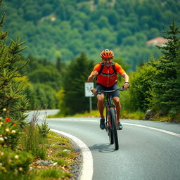 Miniatura emocionante para un video de YouTube mostrando a un ciclista de montaña descendiendo por un sendero no técnico