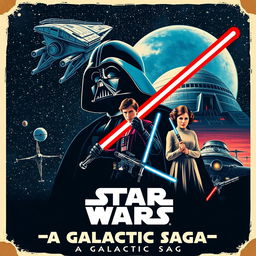 A vintage-style poster for a Star Wars movie