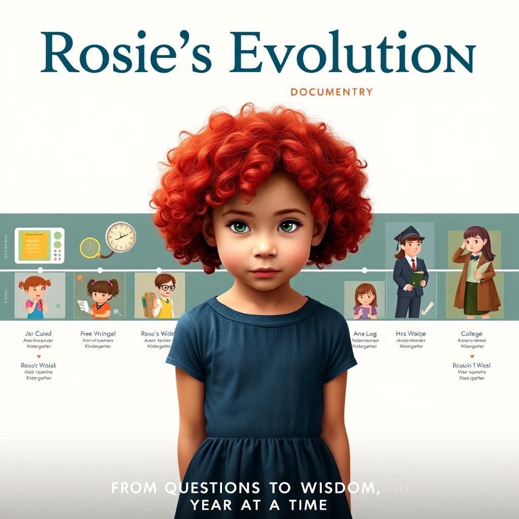 A documentary movie poster for the film titled 'Rosie's Evolution'