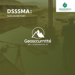 Create a cover for a DSSMA report featuring the Geocontrole BR Sondagens S