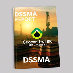 Create a cover for a DSSMA report featuring the Geocontrole BR Sondagens S