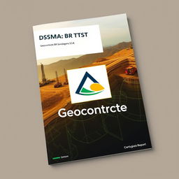 Design a cover for a DSSMA of TST report featuring the Geocontrole BR Sondagens S