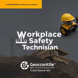 Design a cover featuring the logo for a Workplace Safety Technician with a DSSMA theme