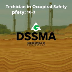 Design a cover featuring the logo for a Technician in Occupational Safety with a DSSMA theme