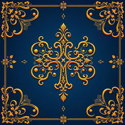 A classic religious book cover design featuring intricate ornamental patterns inspired by historical religious art