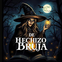 Portada de libro titulada "HECHIZO DE BRUJA"