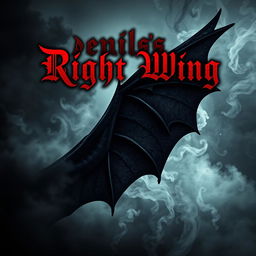 Book cover for "Devil's Right Wing" - a semi-fantasy and somewhat scary theme