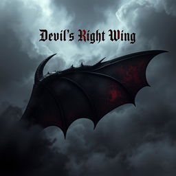 Book cover for "Devil's Right Wing" - a semi-fantasy and somewhat scary theme