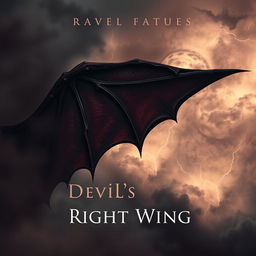 Book cover for a semi-fantasy and somewhat scary novel titled "Devil's Right Wing"