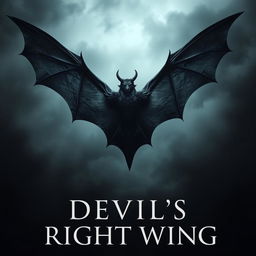 Book cover for a semi-fantasy and somewhat scary novel titled "Devil's Right Wing" without any text