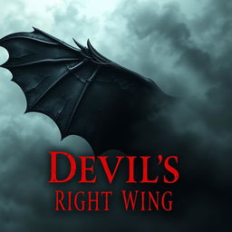 Book cover for a semi-fantasy and somewhat scary novel titled "Devil's Right Wing" without any text