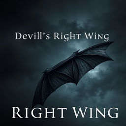 Book cover for a semi-fantasy and somewhat scary novel titled "Devil's Right Wing" without any text