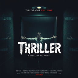 Design a film poster for a thriller movie, featuring a dramatic and tense atmosphere