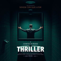 Design a film poster for a thriller movie, featuring a dramatic and tense atmosphere