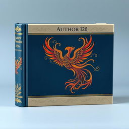 A beautifully crafted book cover design featuring an intricate and elegant illustration of a mythical phoenix rising from its ashes, vibrant flames and wisps of smoke artistically swirling around it