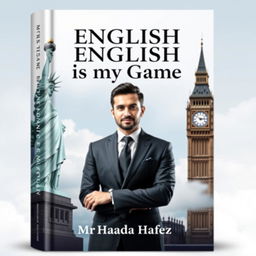 Book cover design for "English is my Game" with a prestigious and inspirational theme