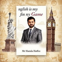 Design a distinguished book cover for "English is my Game"