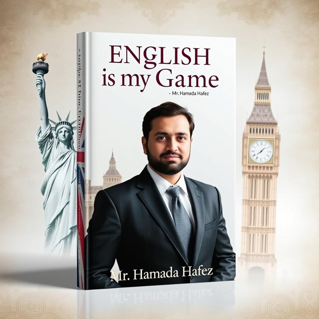 Design a distinguished book cover for "English is my Game"