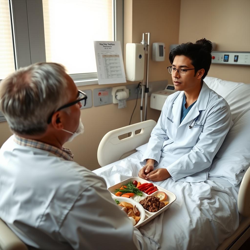 A hospital setting focused on adult clinical nutrition