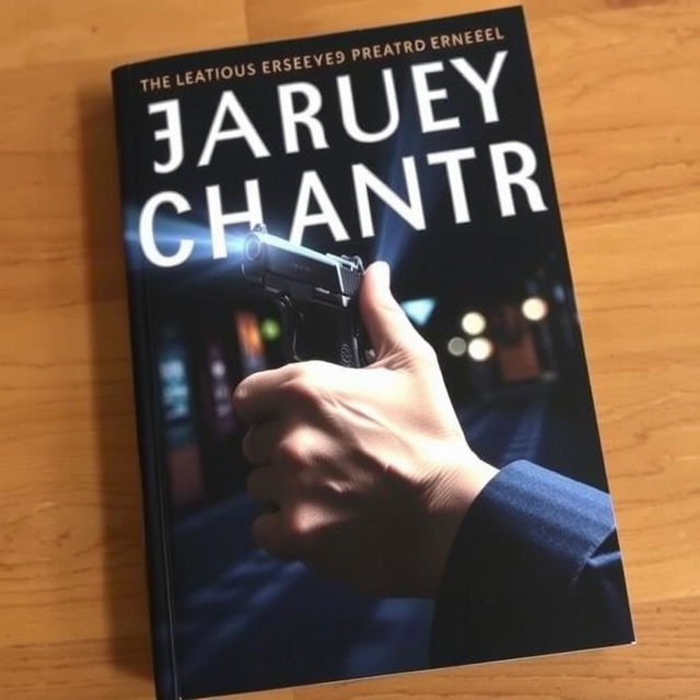 A dramatic book cover featuring a close-up of a hand firmly gripping a sleek, modern pistol