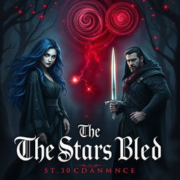 A dark fantasy romance book cover titled "The Stars Bled