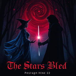 A dark fantasy romance book cover titled "The Stars Bled