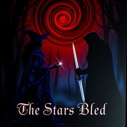 A dark fantasy romance book cover titled "The Stars Bled