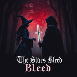 A dark fantasy romance book cover titled "The Stars Bled