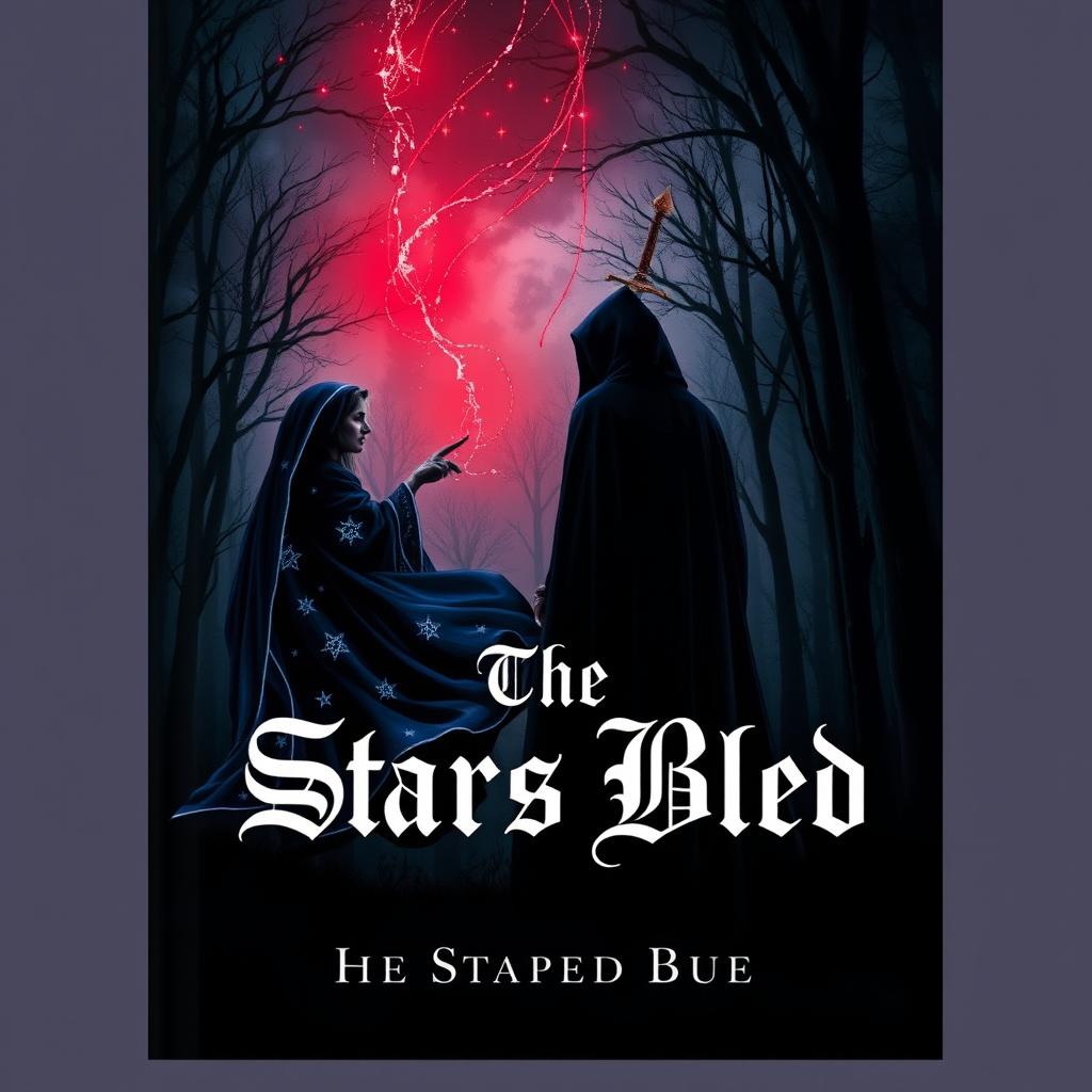 A dark fantasy romance book cover titled "The Stars Bled