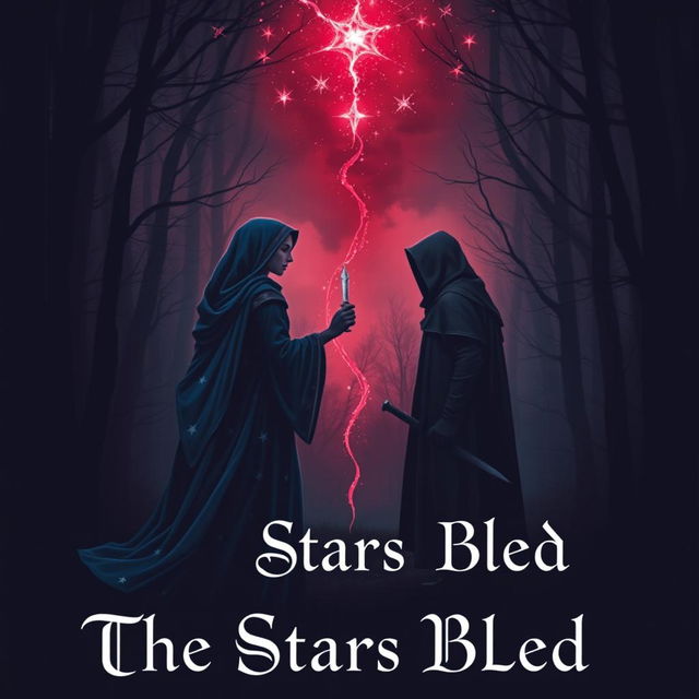 A dark fantasy romance book cover titled "The Stars Bled