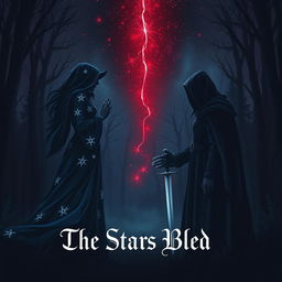 A dark fantasy romance book cover titled "The Stars Bled