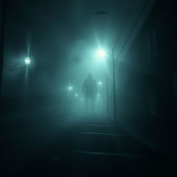 A mysterious and atmospheric scene depicting urban legends