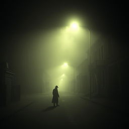 A mysterious and atmospheric scene depicting urban legends