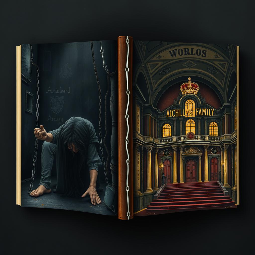 A book cover illustrating two contrasting worlds