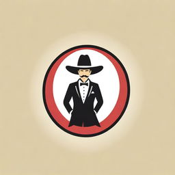 Design a logo for a taqueria called 'Don Juan' that features a man in a tuxedo and a Mexican hat.