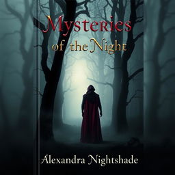 A captivating and intriguing book cover featuring a mysterious foggy forest scene during twilight