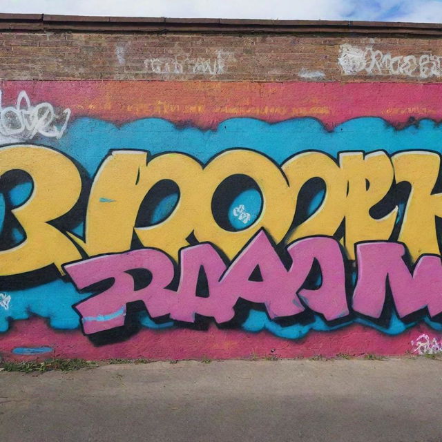 A vibrant, urban wall covered with colorful and artistic graffiti, prominently featuring the words 'PROM 27'.