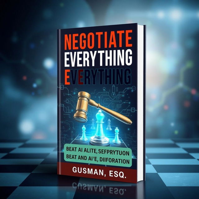 A dynamic representation of the book 'Negotiate Everything, Beat AI & Disinformation' by Gusman, Esq