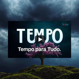 A captivating thumbnail for a video with the title 'Tempo para Tudo: Lições de Jó em Momentos Difíceis!' prominently displayed