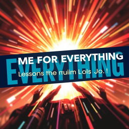 A unique and eye-catching YouTube thumbnail for a video titled 'Time for Everything: Lessons from Job in Difficult Times!' prominently displayed in bold, vibrant colors to grab attention