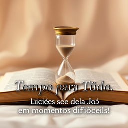 A captivating and serene YouTube thumbnail image featuring a beautifully designed text overlay that reads: "Tempo para Tudo: Lições de Jó em Momentos Difíceis!"
