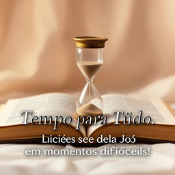 A captivating and serene YouTube thumbnail image featuring a beautifully designed text overlay that reads: "Tempo para Tudo: Lições de Jó em Momentos Difíceis!"