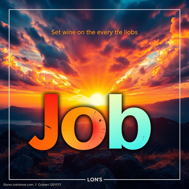 A vibrant and captivating thumbnail featuring imagery related to the story of Job and the theme of overcoming adversity