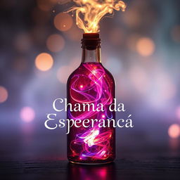 A mesmerizing scene featuring a magical, glowing elixir in a bottle, with swirling, luminescent colors that create a sense of enchantment and wonder