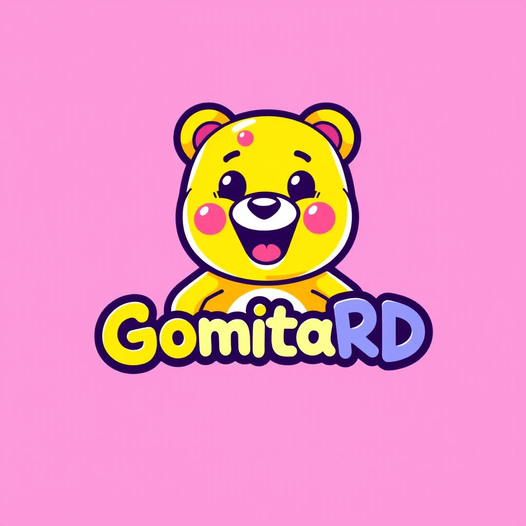 A vibrant and playful logo for "GomitaRD", incorporating bold colors and a whimsical font