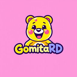 A vibrant and playful logo for "GomitaRD", incorporating bold colors and a whimsical font