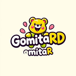 A vibrant and playful logo for "GomitaRD", incorporating bold colors and a whimsical font