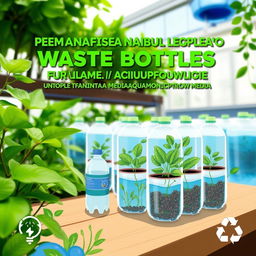 Cover design for a module on "Utilization of Waste Bottles for Aquaponic Growing Media"