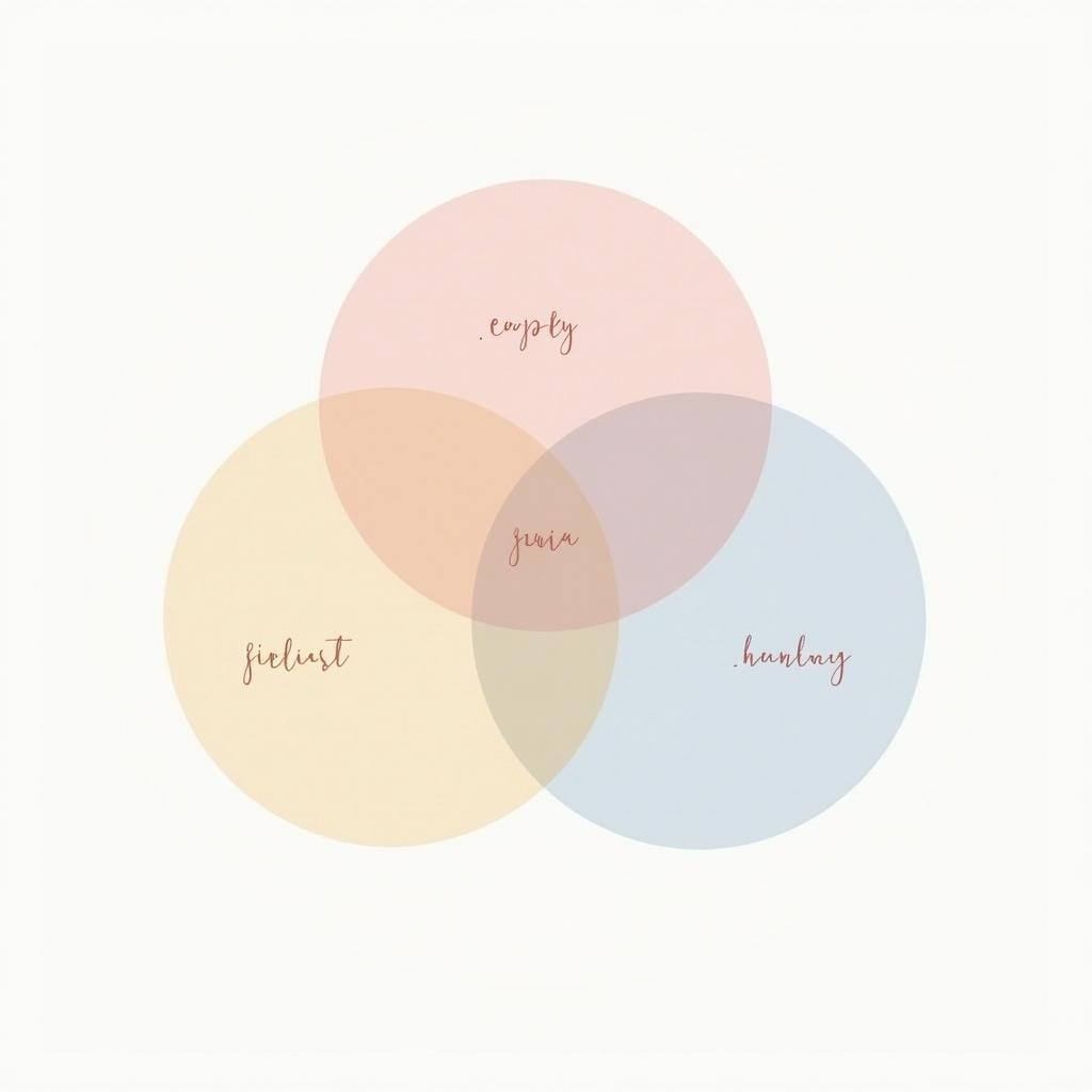 A simple and aesthetically pleasing Venn diagram with three overlapping circles