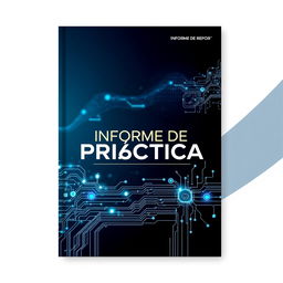 A cover design for a report related to computer science, titled "INFORME DE PRÁCTICA"